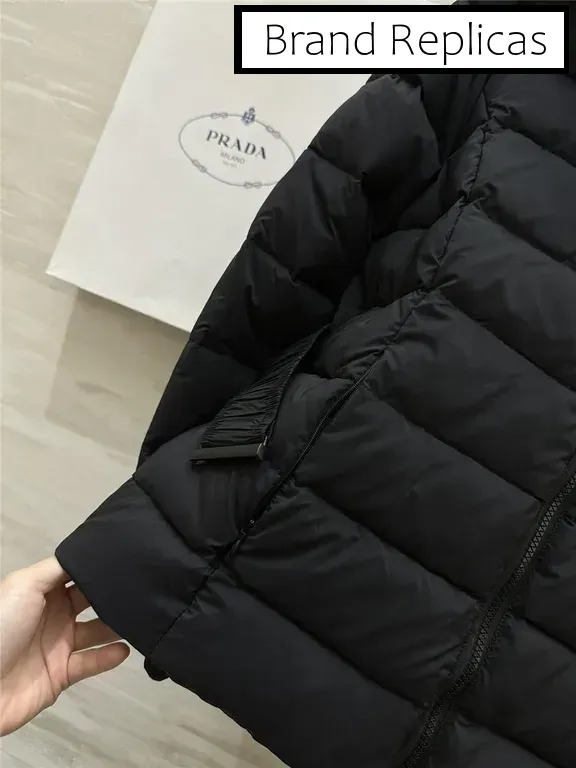 Prada waist lapel down jacket